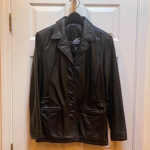 Vintage MS Maxima Black Leather Jacket.